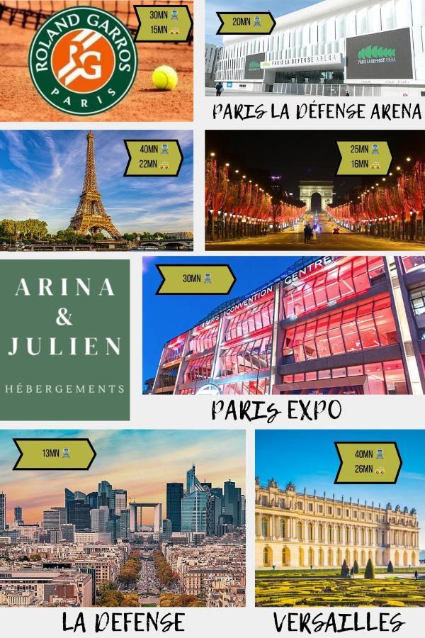 Arina & Julien La Defense-Paris Lägenhet Suresnes Exteriör bild